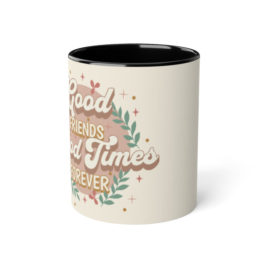 White Accent Mug, 11oz