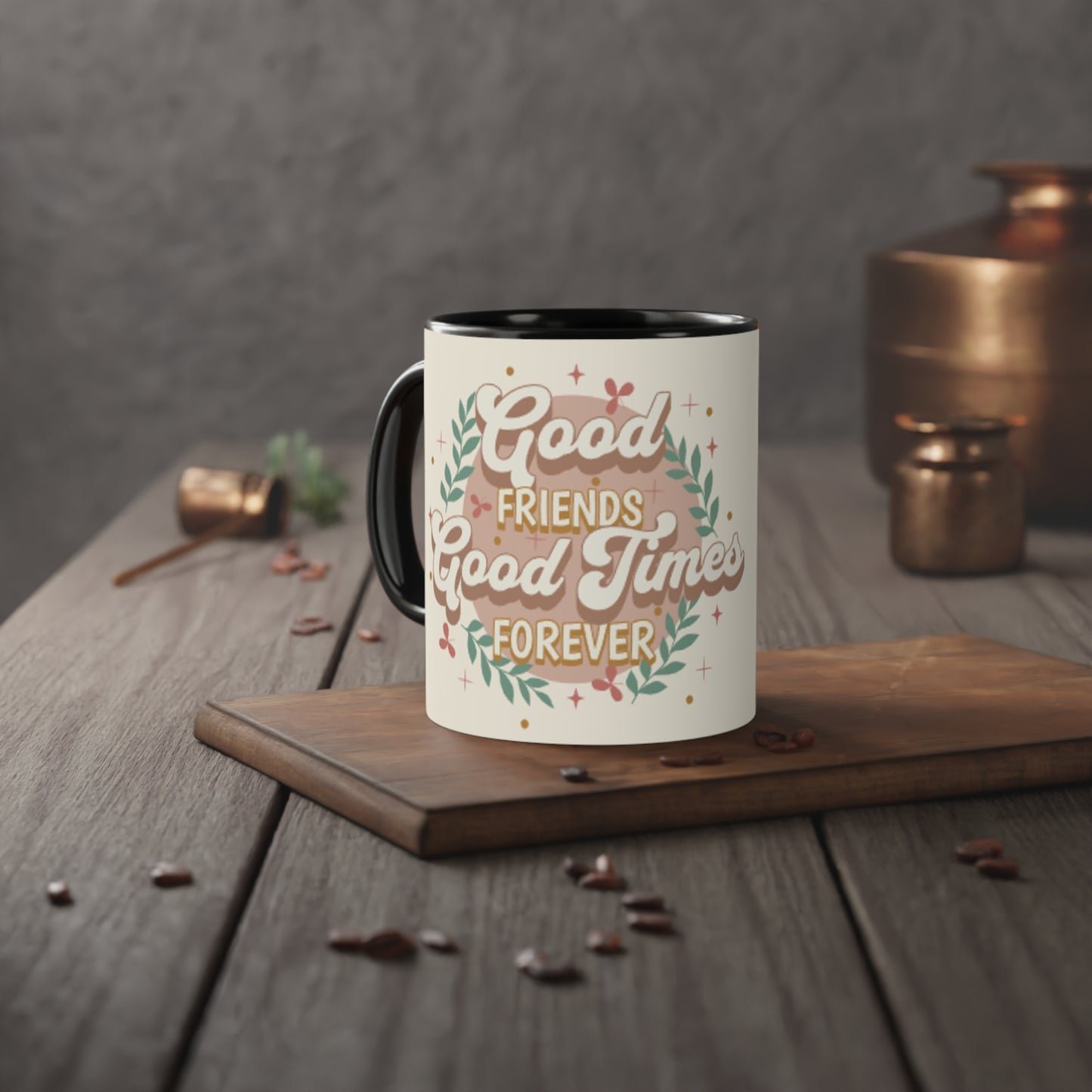 White Accent Mug, 11oz